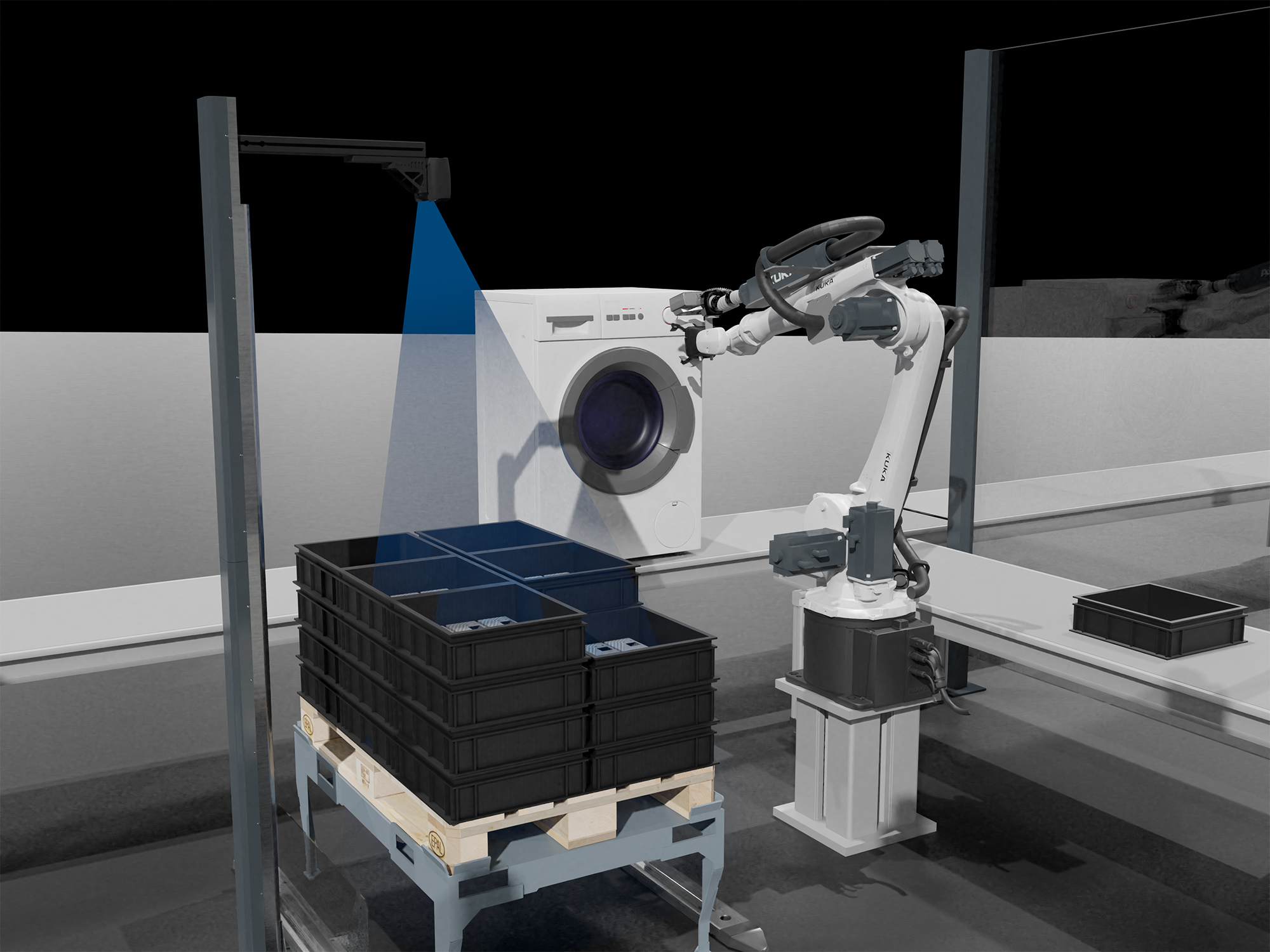 Mit der 2D- und 3D-Lageermittlung von inos Montageeinheiten und Roboter steuern