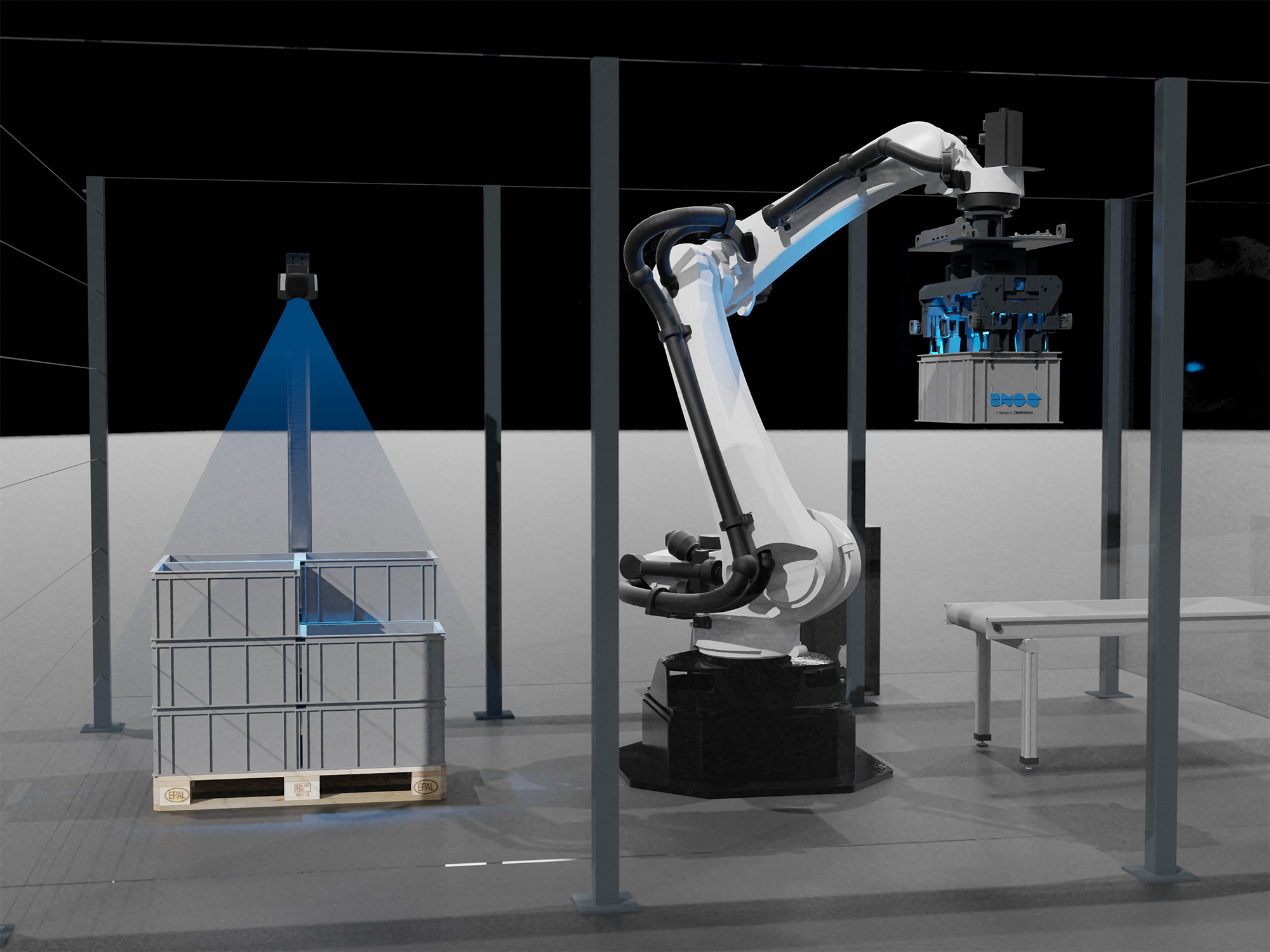 Machine vision teaches inos’ palletizing and depalletizing solutions to “see.”